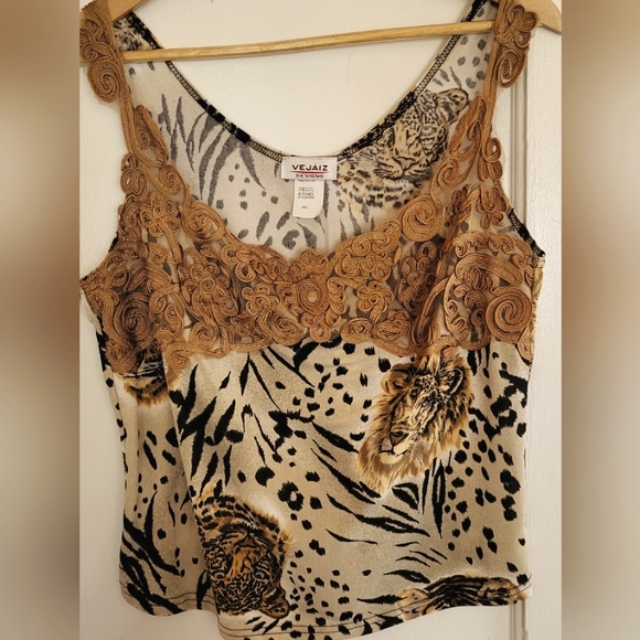 VEJAIZ Animal print tank top - Picture 1 of 8